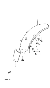 RM80 Заднее крыло