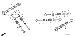 GL1800 (ABS) Распред вал / клапана