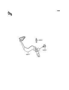 KMX80 Педаль тормоза