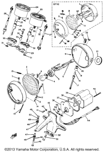 DT1S Head lamp, tail lamp & speedometer