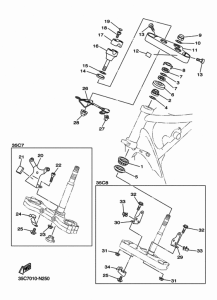 XVS400 ステアリング