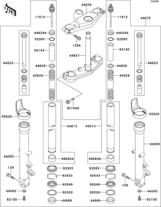 ZX600 Передняя вилка