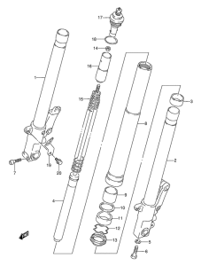 GSX-R1100 Передняя вилка