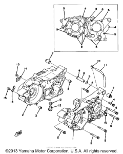 DT250E Картер двигателя