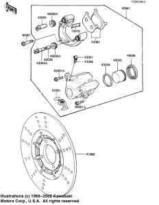 KZ1000 Передний суппорт