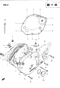 DR250 Crankcase cover ass`y  (v