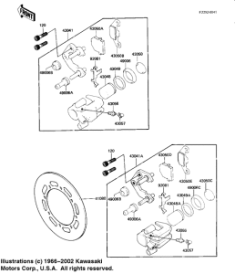 KX125 Передний суппорт