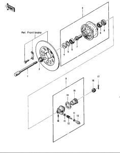 KZ400 Передняя втулка