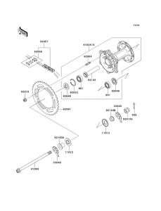  Задняя ступица колеса