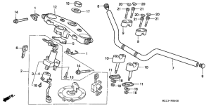 CB1000F Handle pipe / top bridge