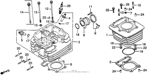 XR250 Цилиндр и головка цилиндра