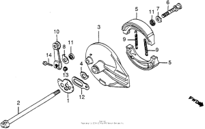 XL350R Задний тормоз
