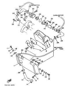 TRX850 Radiator. hose
