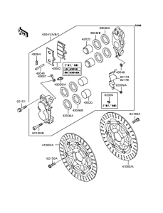 ZR400 Передний тормоз