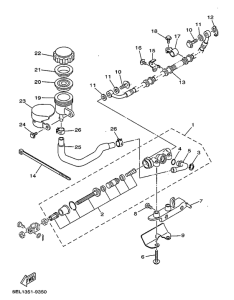 XVS1100 Задний торм цилиндр