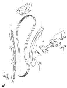 DR-Z400 Держатель направляющей
