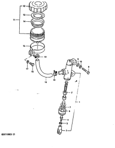 GSX1100 Задний тормозной цилиндр