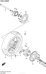 SFV650 Rear Wheel (Sfv650Al5 E33)