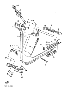 FJ1200 Manubrio . cable