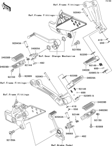 ZR750 Подножки
