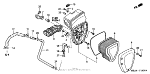 VTX1300S Воздушный фильтр