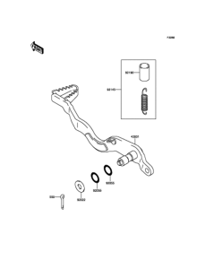 KLX250 ブレーキペダル