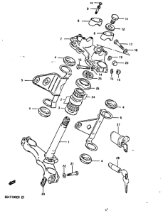 GSX1100 Траверса нижняя