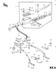 KZ1000 Передний тормозной цилиндр