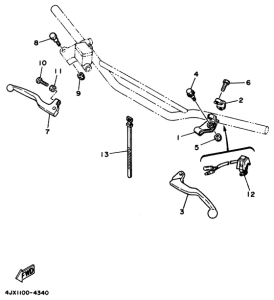 YZ125F Handle switch. lever