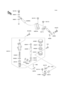 ZX600 Задний тормозной цилиндр