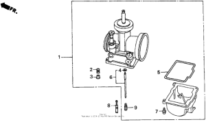 CR125R Carburetor component
