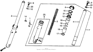 XR80 Front shock absorber 79-82
