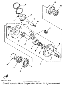 YSR50T Crankshaft-piston
