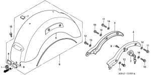 VT750C Заднее крыло