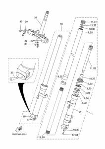 XT660X Передняя вилка