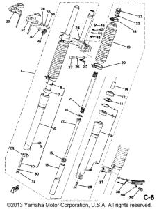 DT125E Передняя вилка