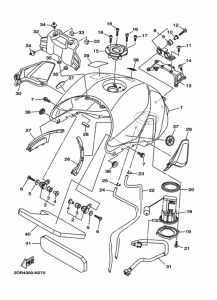 MT09A Топливный бак