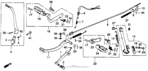 XL250R Footpegs + gearshift brake pedals + stands 82-83