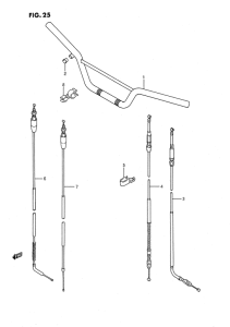 RM80 Handlebar - control cable