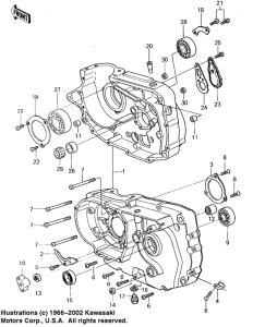 KL250 Картер двигателя