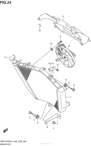 GSX-R750 Radiator (Gsx-R750L4 E28)