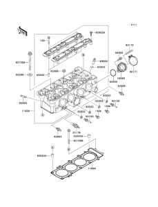 ZX900 Головка цилиндров