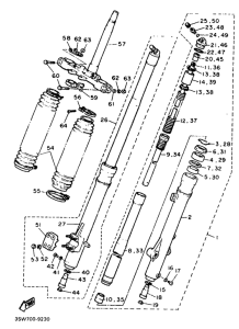 TT600W Передняя вилка