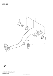 RM-Z450 Педаль тормоза