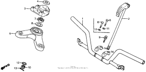 CT110 Handlebar + top bridge