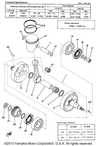 DT250D Коленвал и поршни