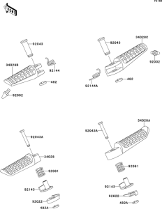 ZX400 Подножки