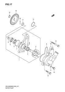DR-Z400 Водяная помпа