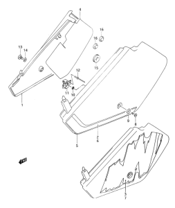 DR350 Обтекатель задний