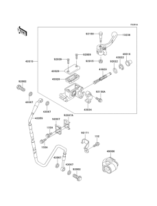 KX500 Front master cylinder(kx500-e16)
